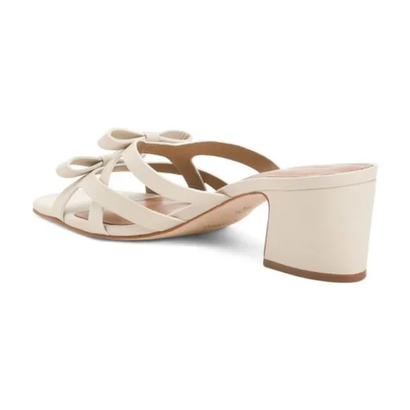 BERNARDO Made In Brazil Leather Burgo Heeled Mule Sandals - Picture 2 of 3